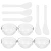 SOLUSTRE Esthetician Supplies Spa Supplies Mask Mixing Bowl Set 5Pcs Face Mask Mixing Bowl with 5Pcs Facial Mask Bowl Stick Facemask Mixing Tool Kit (White) DIY Tools Makeup Set view 1