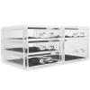 Beavorty Transparent Makeup Organizer Drawer for Cosmetics Stacking Storage Box for Jewelry Swabs and Makeup Pads Space-saving Holder for Vanity and Desk view 1