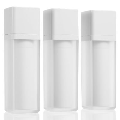 minkissy 3pcs Empty Airless Lotion Cream Pump Plastic Container Cosmetic Bottle Dispenser Travel Refillable Containers 30ml For Cosmetic Makeup Cream Lotion Travel Toiletries
