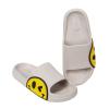 Uonesone Womens Slides,Pillow Slippers Sandals for Men,Unisex Non slip Quick Dry Shower Shoes Indoor Outdoor Open Toe Spa Bath Pool Gym House Casual Massage Smile Face Slippers(White-42/43) view 2