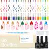 Beetles Liner Gel Polish with Curing Lamp 36W U V Nail Lamp, 20 Colors Liner Gel Polish Set with Fast Drying Compact LED Nail Dryer view 2