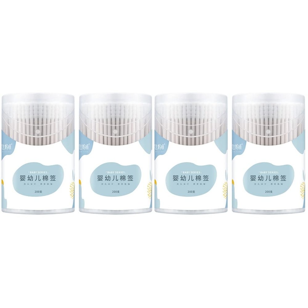 Healifty 400pcs Cotton Swabs Double-ended Ear and Nose Cleaning Sticks for Safe Home Use Natural Cotton for Personal Care and