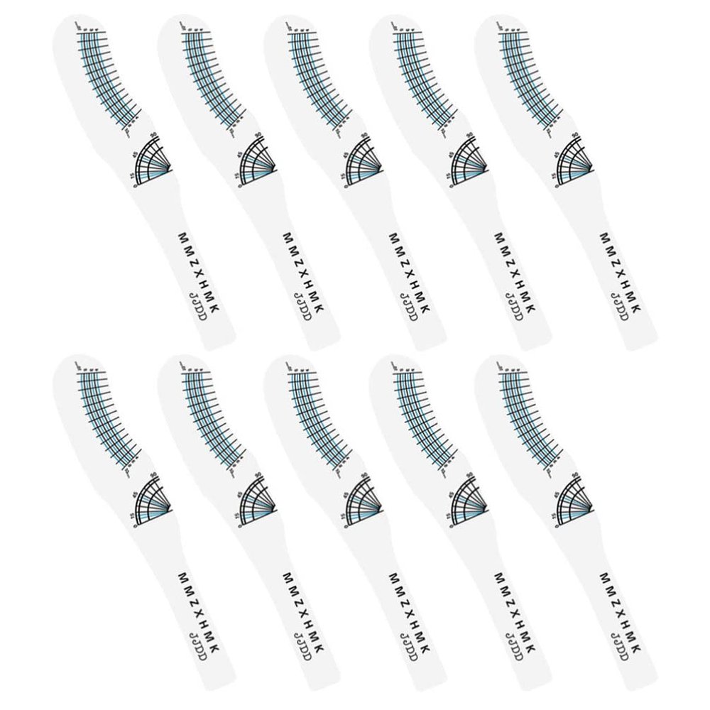 Beavorty 10pcs Eyelash Measuring Ruler Lash Measurement Tool for Curling Symmetry for Home