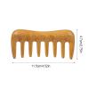 Healifty 3pcs Wooden Wide Tooth Massage Comb for Hair Detangling and Scalp Relaxation Ergonomic Design Portable Natural Hairdressing Accessory for All Hair Types view 2