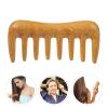 Healifty 3pcs Wooden Wide Tooth Massage Comb for Hair Detangling and Scalp Relaxation Ergonomic Design Portable Natural Hairdressing Accessory for All Hair Types view 3