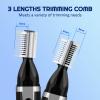 Dapsang Eyebrow Trimmer Electric Eyebrow Razor for Men, Rechargeable Facial Hair Shaver Painless Detail Trimmer with Rinseable Blade for Face Beard Neck (Black) view 3