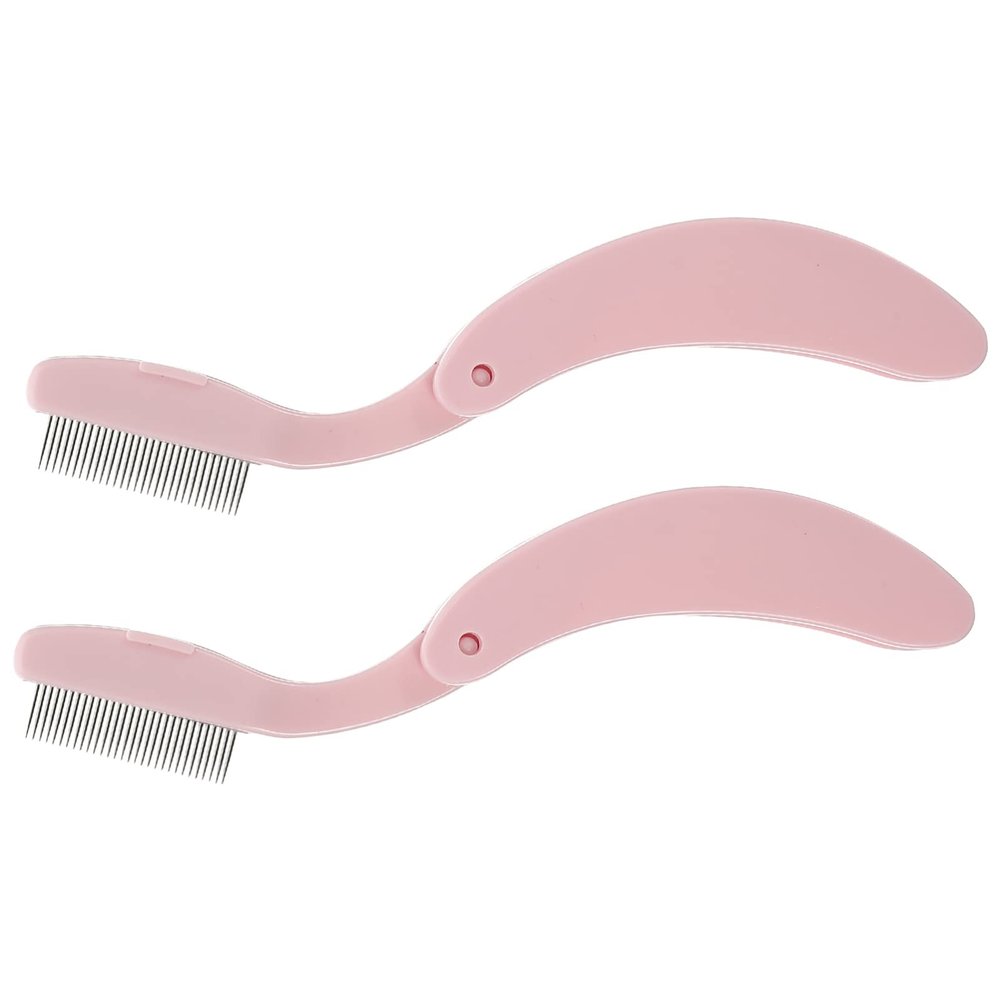 Beavorty 2pcs Eyelash and Eyebrow Comb Eyelash Separator and Reusable Eyebrow Grooming Tool for Makeup for Home and Beauty Salon Use