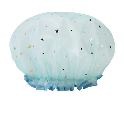 AKOAK 1 Pack Shower Cap, Durable Breathable Adult Shower Cap, Waterproof/Reusable Shower Hair Cap, Bathroom Accessories for Women and Girls