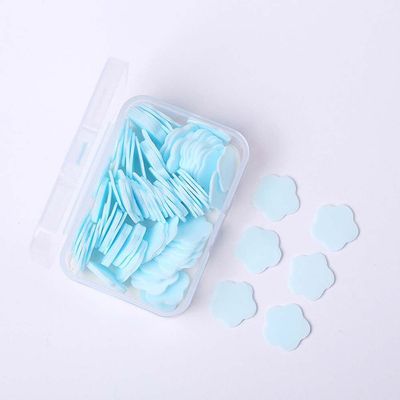 100/1000 Pcs Portable Soap Petals, Flower Shape Scented Tablets, Travel Mini Cleaning Soaps, Scented Slice Disposable Soap Flakes(100pcs,Blue)