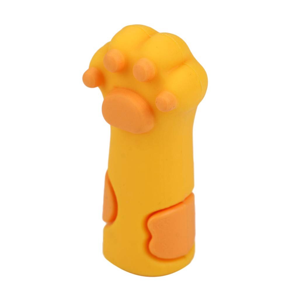Cat Paw Nipper Protective Cover, Silicone Nail Scissors Sleeve, Manicure Dead Skin Tweezers Cap, Professional Silicone Pedicure Tools(Yellow)