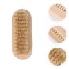 Beaupretty 6pcs Two Sided Natural Boar Bristle Wooden Nail Brush for Manicure and Pedicure Cleaning Tool for Fingernails and Toenails Portable and Practical for Home and Travel view 2