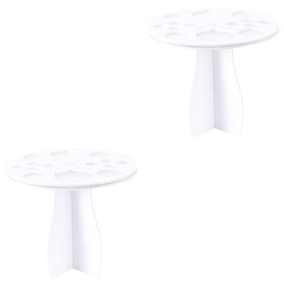 FOMIYES 2pcs Cosmetic Brush Shelf Makeup Brush Organizer Drying Rack for Professional Use