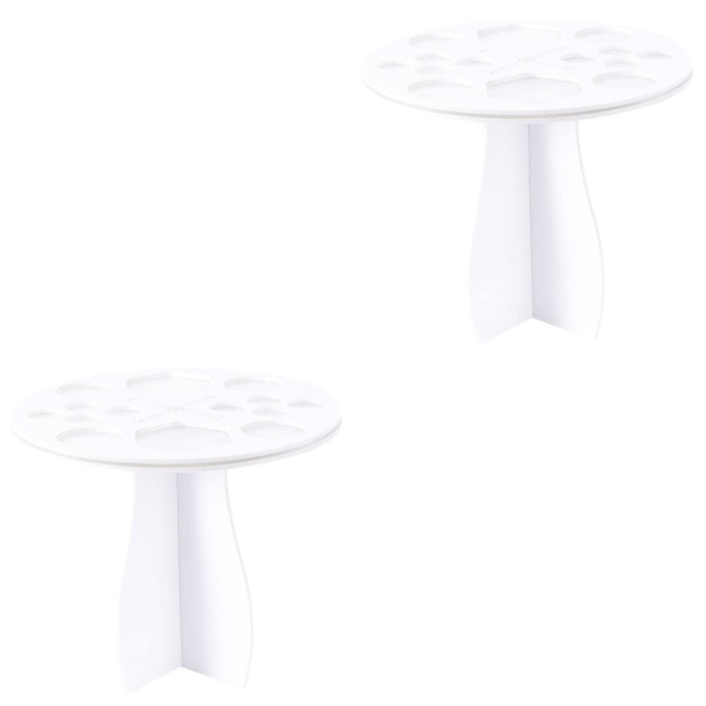 FOMIYES 2pcs Cosmetic Brush Shelf Makeup Brush Organizer Drying Rack for Professional Use