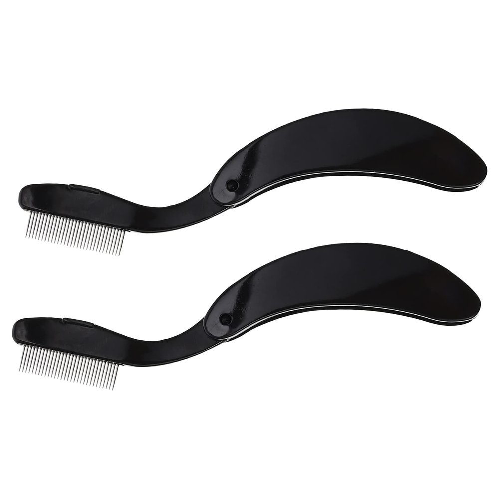 Beavorty 2pcs Eyebrow and Eyelash Comb Portable Makeup Tools for Eyelash Separation and Eyebrow Grooming for Home and