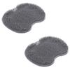AIIONP 2 PCS Shower Foot & Back Scrubber, Silicone Hands-Free Back Massage Pad, Wall Mounted with Suction Cups, Back Washer Body Brush Foot Massager Pad (Gray) view 1