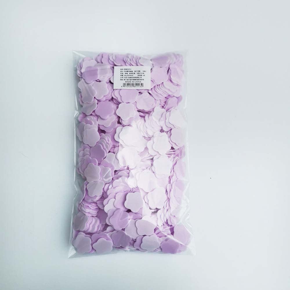 100/1000 Pcs Portable Soap Petals, Flower Shape Scented Tablets, Travel Mini Cleaning Soaps, Scented Slice Disposable Soap Flakes(1000pcs,Purple)