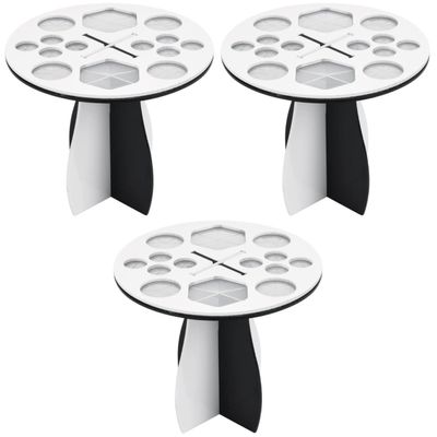 FOMIYES 3pcs Makeup Brush Drying Rack Multifunctional Organizer for Makeup Brushes Black White Display Stand for Easy Storage and