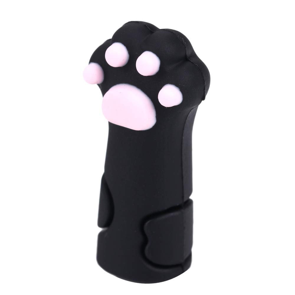 Cat Paw Nipper Protective Cover, Silicone Nail Scissors Sleeve, Manicure Dead Skin Tweezers Cap, Professional Silicone Pedicure Tools(Black)