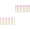 Beaupretty 40pcs Bamboo Handle Eyebrow Brush Lash Curler Comb Microblading Supplies for Makeup Brow Tools view 1