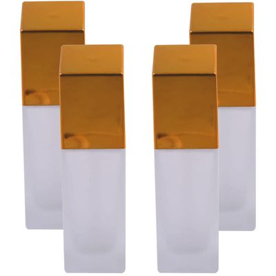 minkissy 30ml Square Empty Pump Bottle Lotion Pump Dispenser for Travel Size Foundation Refillable Toiletry Bottles