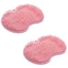 Shower Foot & Back Scrubber, Massage Pad, Silicone Hands Free Back Scrubber for Shower, Shower Back Scrubber Wall Mounted with Suction Cups, Back Washer Body Brush Foot Massager Pad (2 PCS Pink) view 1