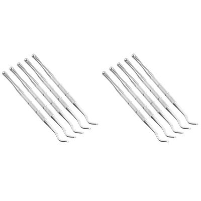 Beaupretty 10 pcs Professional Ingrown Toenail File Toe Cleaner Tool toenail Pedicure Tools Pedicure Tool Metal Nail Cleaner Manicure kit Single Head File Nail Remover Household