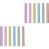 FOMIYES 12pcs Opaque Manicure Pen Caps Zinc Alloy Nail Brush Covers for Nail Art Inner Rainbow Matte Finish Protects and Extends Life of Pens view 1