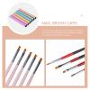 FOMIYES 12pcs Opaque Manicure Pen Caps Zinc Alloy Nail Brush Covers for Nail Art Inner Rainbow Matte Finish Protects and Extends Life of Pens view 4
