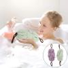 4 Pcs Bath Ball Back Strip Bath for ing Exfoliating Shower Net Back Sponge Jetted Tub Exfoliating Loofah Back Scrubber Braided Loofah to Weave Mesh Tennis view 3