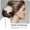 minkissy 20pcs Ponytail Hooks Headband Small Elastic Hook for Hair Braid for Ponytail view 4