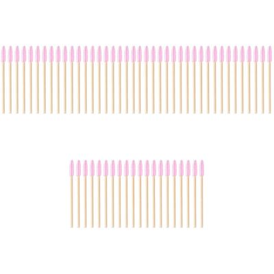 Beaupretty 60pcs Versatile Eyebrow Makeup Tools Bamboo Handle Spoolie Brush Eyebrow Combs