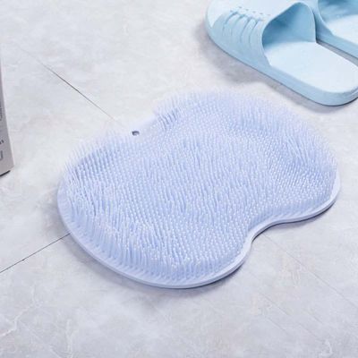 AIIONP Shower Foot & Back Scrubber, Massage Pad, Silicone Hands-Free Back Scrubber, Multifunctional, Suction Cup Design, Blue