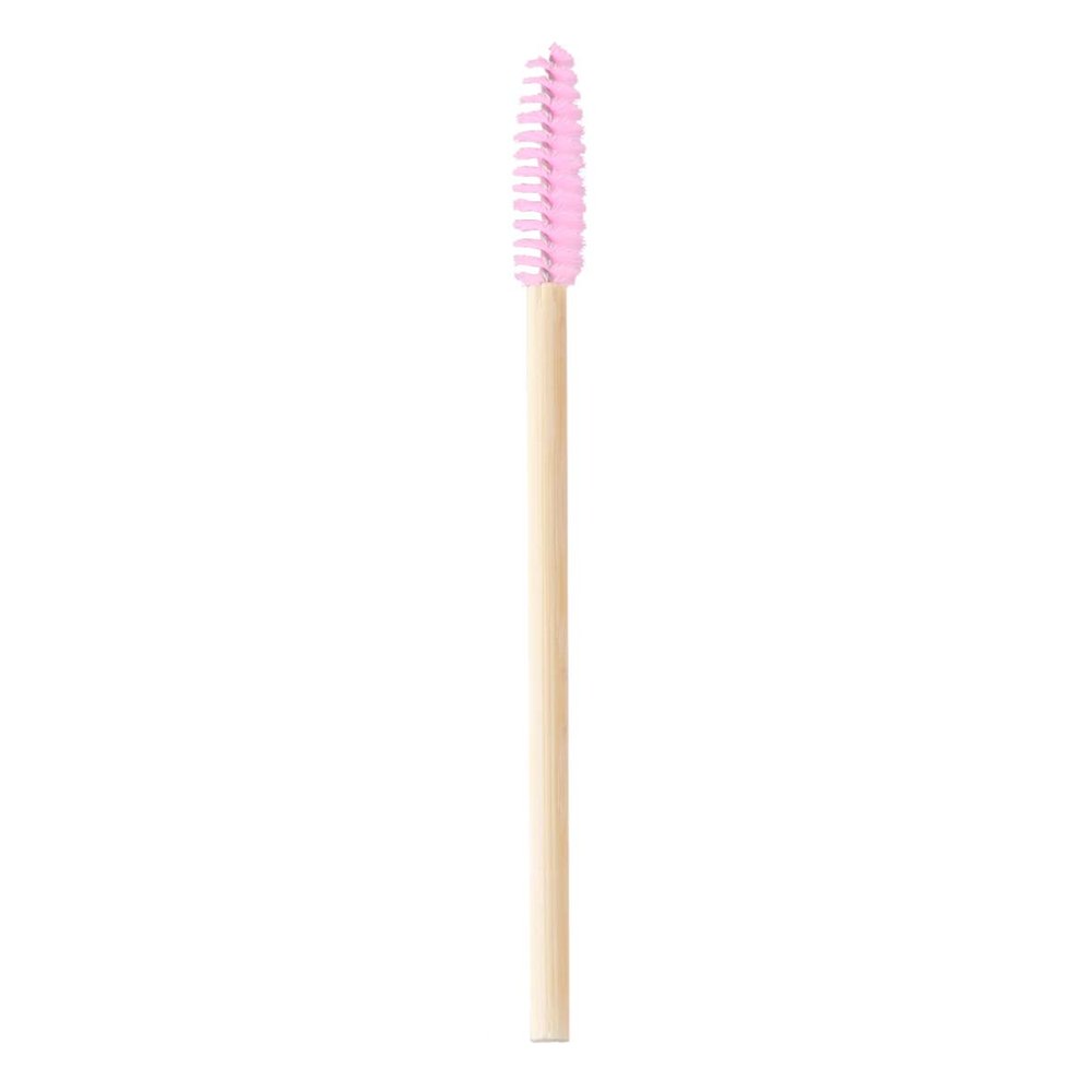 Beaupretty 20pcs Disposable Eyebrow Brushes with Bamboo Handle Eco-friendly Makeup Applicators for Eyebrow Grooming Portable Lash Curler Eyelash Comb for Salon Home Use