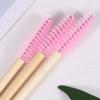 Beaupretty 20pcs Disposable Eyebrow Brushes with Bamboo Handle Eco-friendly Makeup Applicators for Eyebrow Grooming Portable Lash Curler Eyelash Comb for Salon Home Use view 3