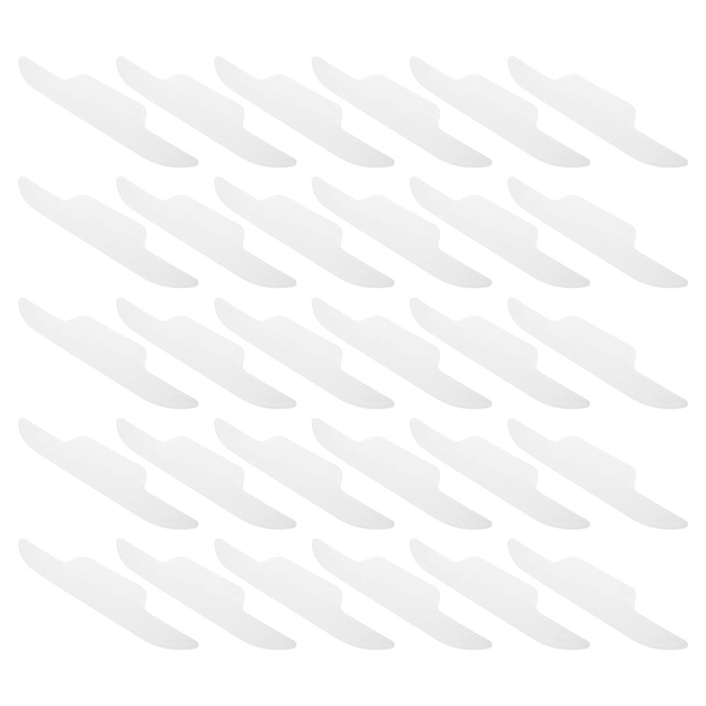 STOBAZA 30pcs Disposable Collar Self-Adhesive Absorb Sweat Stickers for Shirts Breathable and Strongly Adhesive Cushions for Hats White Ultra-Thin Design