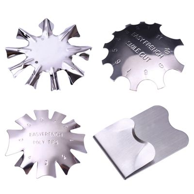 Beaupretty Nails Template Set 4pcs Stainless Steel Nail Art Plates for Women Girls Portable