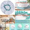 AKOAK 1 Pack Shower Cap, Durable Breathable Adult Shower Cap, Waterproof/Reusable Shower Hair Cap, Bathroom Accessories for Women and Girls (White) view 2
