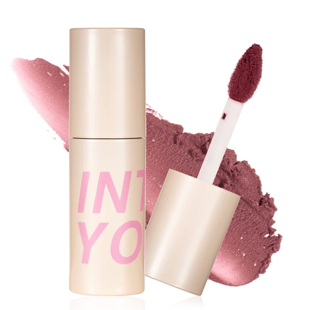 INTO YOU Matte Lipstick, Super Stay Lipstick for Women, Lip Stain Long Lasting Waterproof, Lip Mud Soft Lightweight, Smooth Lip Clay Mousse, Dual-Use For Lips And Cheek, Pink Lipstick (C4)