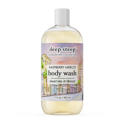 Deep Steep Body Wash, Raspberry Merlot (Meet me at Broad), 17 oz  Hydrating Shower Gel with Hyaluronic Acid, Shea Butter, Aloe Vera & Argan Oil  Vegan, Clean Beauty, Clean & Refreshed Skin