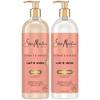 SheaMoisture Coconut & Hibiscus Curl & Shine Shampoo & Conditioner for Bouncy Curls, Frizz Control, Family-Size Pump Bottles, 24 Oz Ea view 1