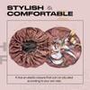 Silky Design Bonnet with Elastic Soft Band, Hair Braid Adjustable Women and Men Bonnets for Sleeping, Comfortable Satin Fabric Bonnet (Brown Bee) view 4