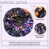 Anime Bonnet with Elastic Soft Band Adjustable Women and Men Silky Bonnets for Sleeping Comfortable Satin Fabric, Dark Huey view 3