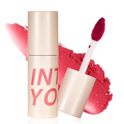 INTO YOU Matte Lipstick & Lip Stain: Long-Lasting, Waterproof, Soft & Lightweight Mousse, Dual-Use For Lips & Cheeks, Pink (C3)