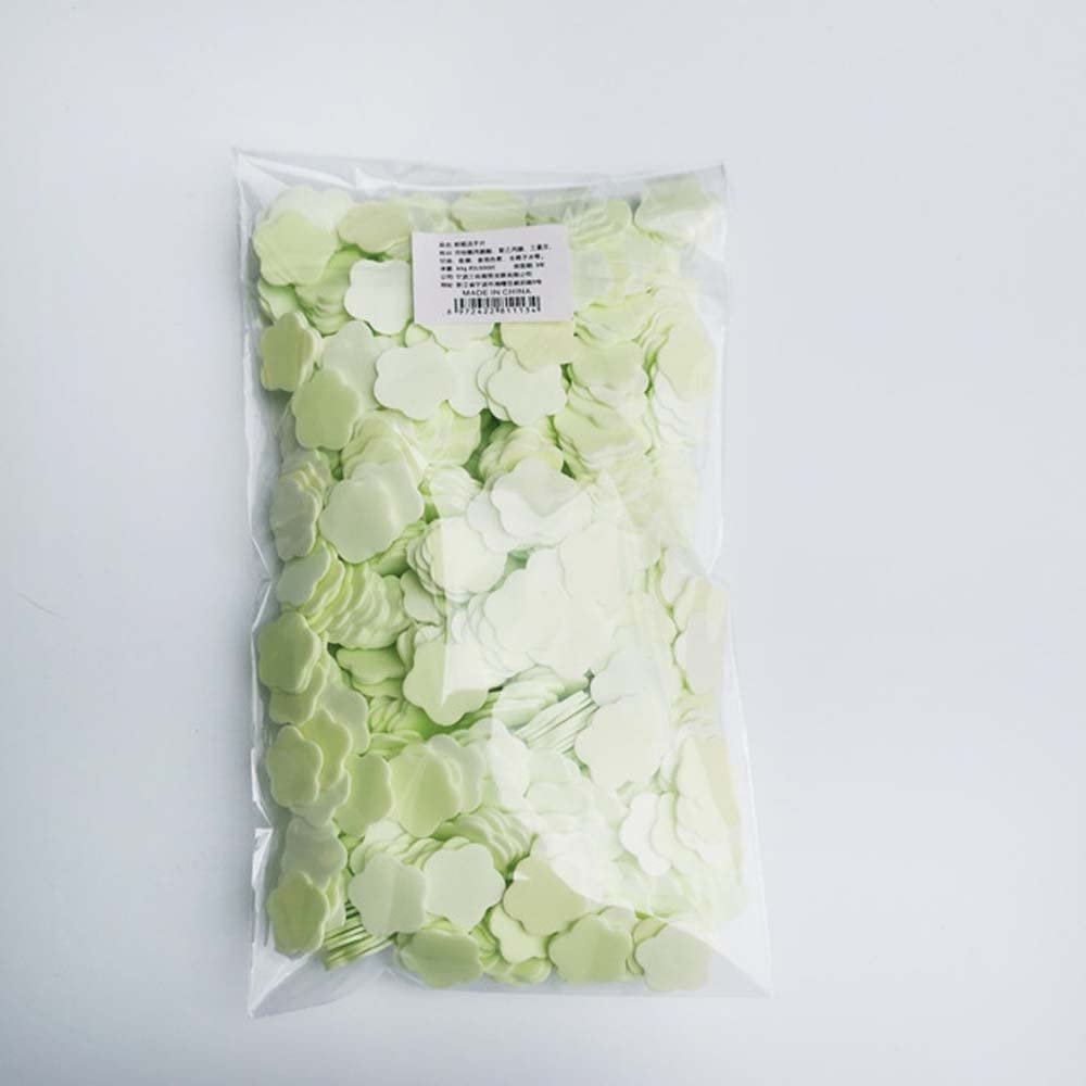 100/1000 Pcs Portable Soap Petals, Flower Shape Scented Tablets, Travel Mini Cleaning Soaps, Scented Slice Disposable Soap Flakes(1000pcs,Green)