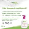 Premium natural cosmetics for girls from vitalkind. Silky shine shampoo and conditioner for easy to comb hair view 3