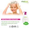 Premium natural cosmetics for girls from vitalkind. Silky shine shampoo and conditioner for easy to comb hair view 4