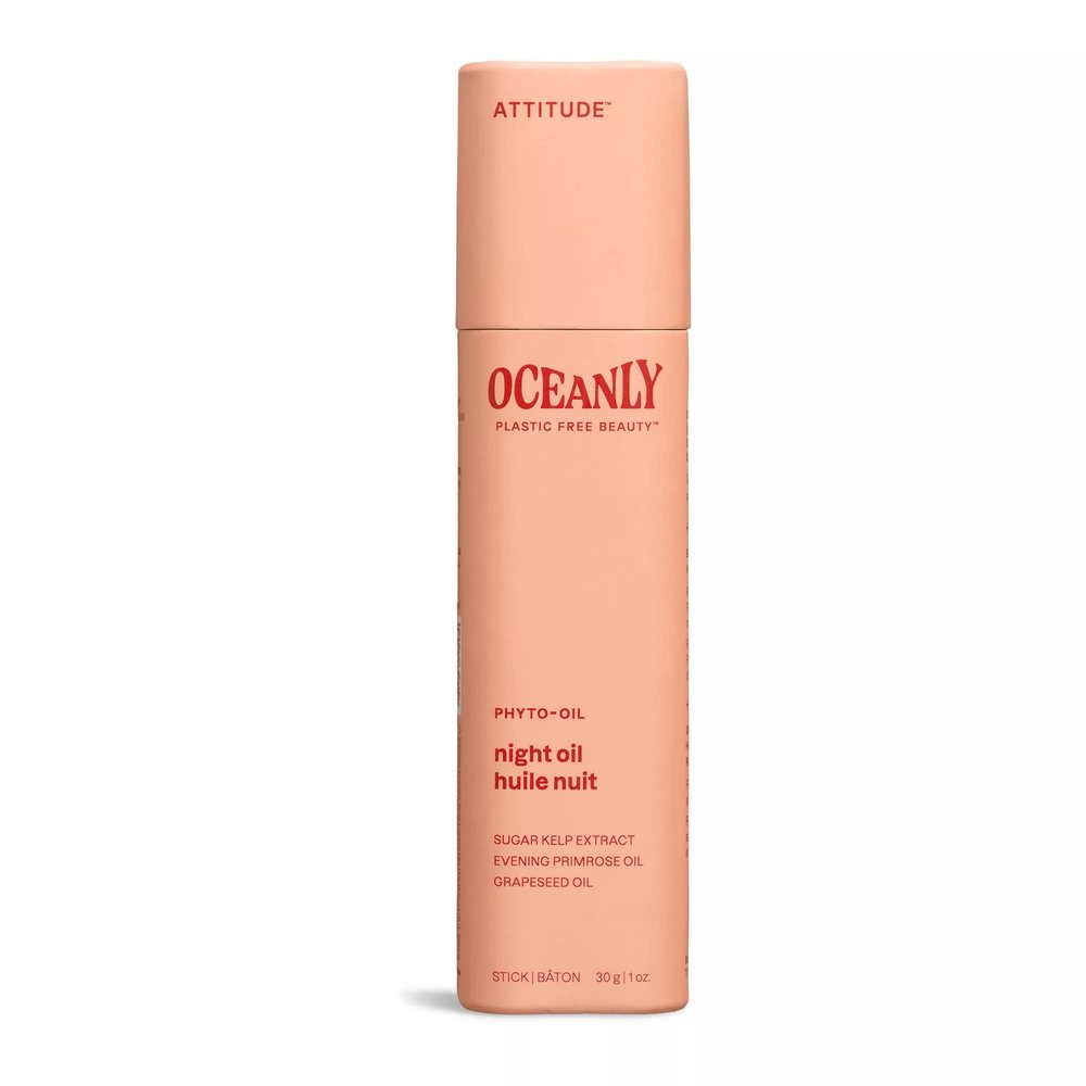 ATTITUDE Oceanly Night Oil Stick, EWG Verified, Plastic-free, Plant and Mineral-Based Ingredients, Vegan and Cruelty-free Beauty Products, PHYTO OIL, Unscented, 1 Ounce