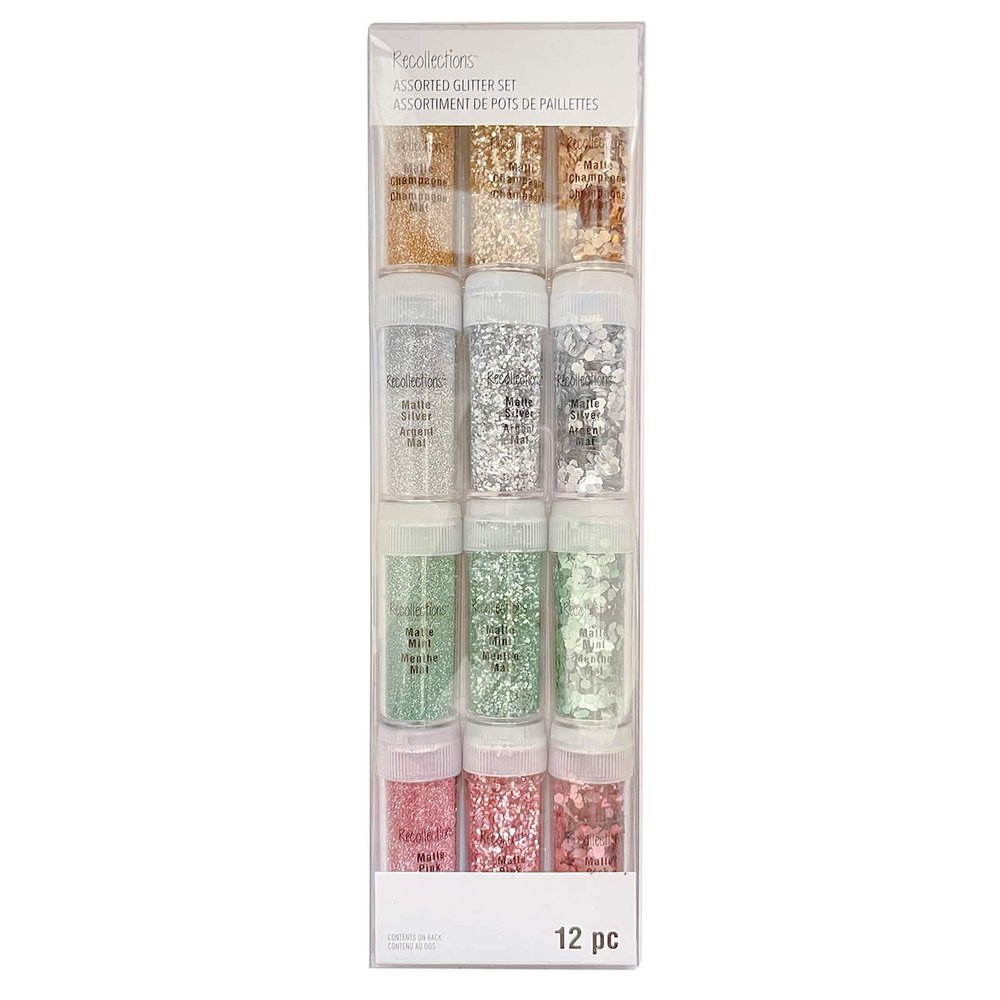 6 Packs: 12 ct. (72 Total) Matte Metallic Glitter Pack by Recollections