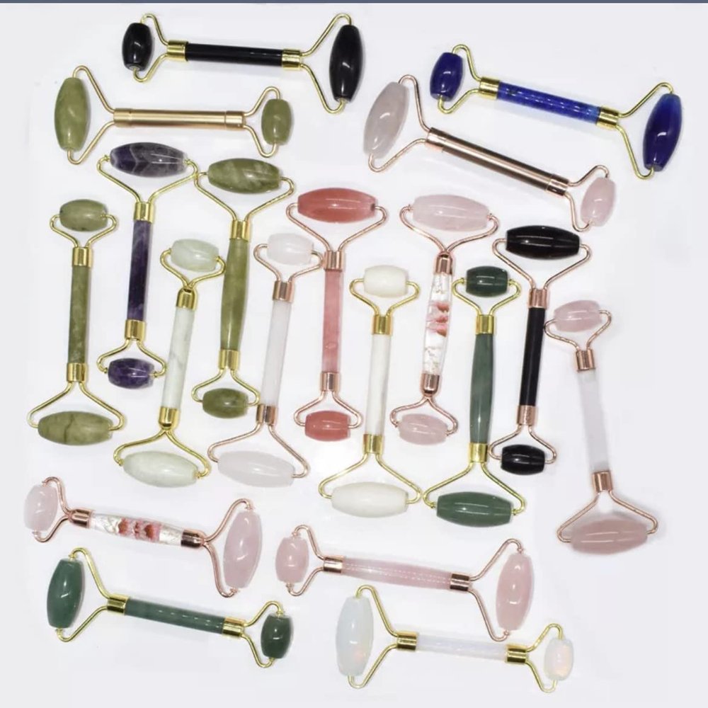 Anti-Aging Natural Crystal Jade Roller (Peace Jade)
