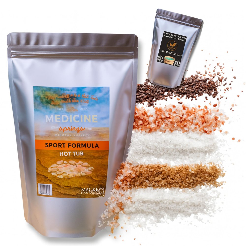 Hot Springs Spa Salt for Hot Tub - 100% All Natural Organic Trace Earth Mineral Muscle Therapy Soak | Sport Formula, Medicine Springs Dead Sea Salt for Hot Tub | 3-Month Supply